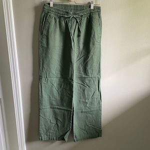Old Navy Wide Leg Linen Blend Pants
